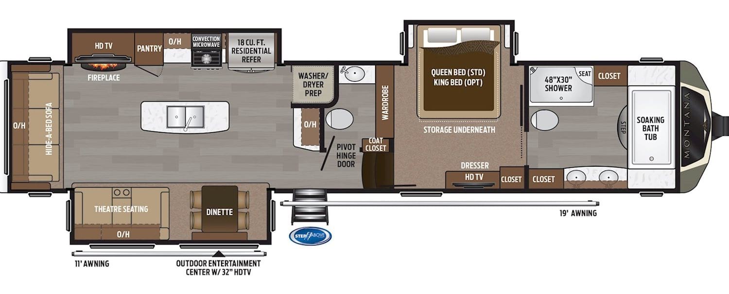 Front Living Fifth Wheel Floor Plans Floorplans click