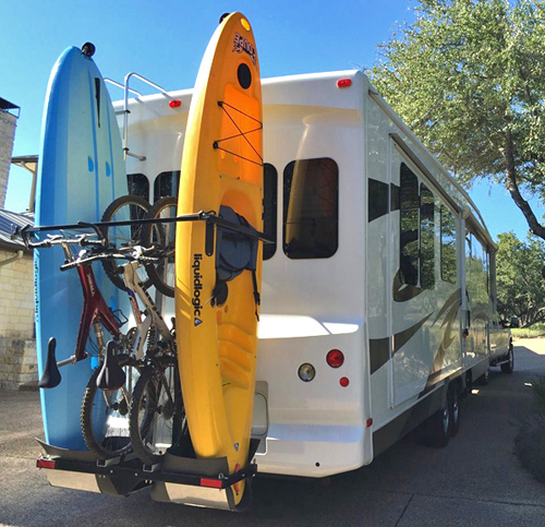 kayak and bike rack