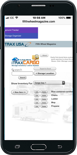 Fifth Wheel Storage Organizer app